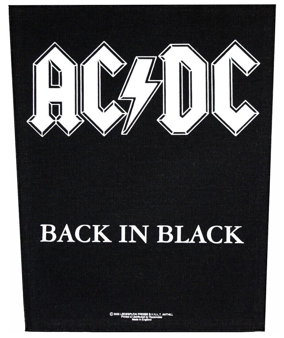 AC/DC In Black - 14'' x 11'' Back Patch