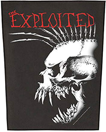 The Exploited Bastard Skull - 14'' x 11'' Back Patch