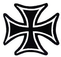 Iron Cross - B & W Embroidered Patch