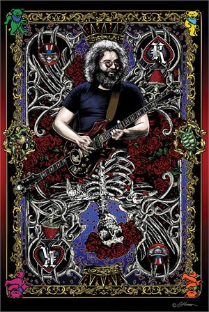 ''Jerry Garcia PLAYING CARD Poster - 24'''' X 36''''''
