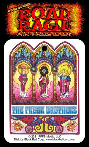 The Freak Brothers - God Bless Road Rage Air Freshener - Vanilla SCENT