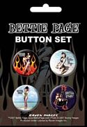 BETTIE PAGE - 4 BUTTON SET