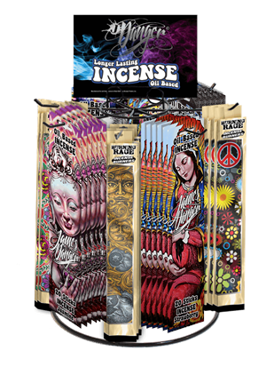 JDH 24pk INCENSE and 12pc Burning Rage Ashcatcher Display