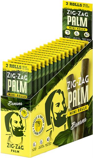 Zig-Zag Mini Palm Rolls - Banana - 15 POUCH Display - 2 Rolls per POUCH