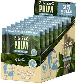 Zig-Zag Mini Palm Rolls - Vanilla - 8 POUCH Display - 25 Rolls per POUCH