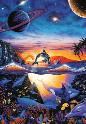 Postcard - Cosmic Water World - Clearance - Min. 12 Per Style