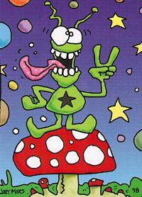 PostcArd - STAR MAn On Mushroom - ClEArAncE - Min. 12 PEr StylE