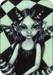 ''Strangeling - Horned Fairy Large STICKER Clearance - 2 1/2'''' X 3 3/4''''''
