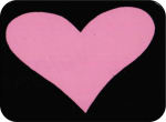 ''Pink Heart Large STICKER Clearance - 2 1/2'''' X 3 3/4''''''
