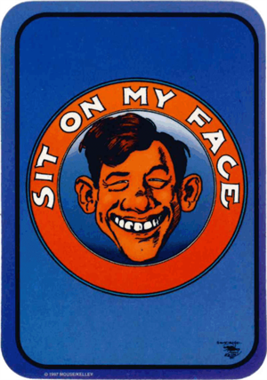 ''Sit On My Face - Large STICKER Clearance - 2 1/2'''' X 3 3/4''''''