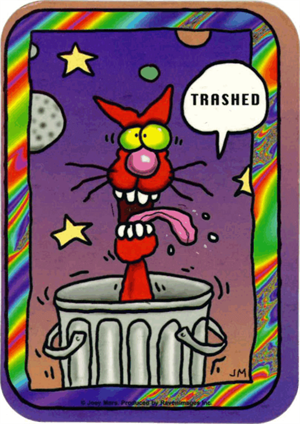 ''Trashed Large STICKER Clearance - 2 1/2'''' X 3 3/4''''''