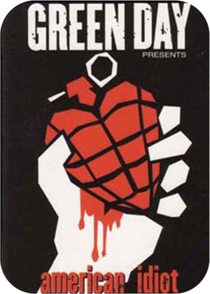 ''Green Day American Idiot Large STICKER Clearance - 2 1/2'''' X 3 3/4''''''