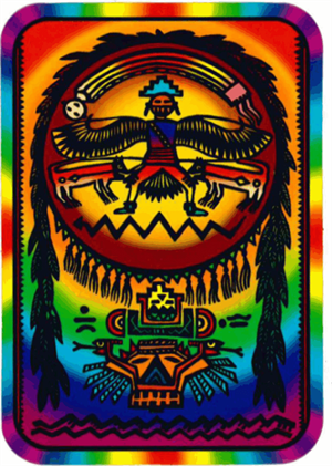 ''Indian Psychadelic Large STICKER Clearance - 2 1/2'''' X 3 3/4''''''