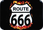 ''Route 666 Large STICKER Clearance - 2 1/2'''' X 3 3/4''''''