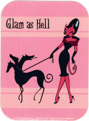 ''Glam as Hell - Mini STICKER Clearance - 2'''' X 2 3/4''''''