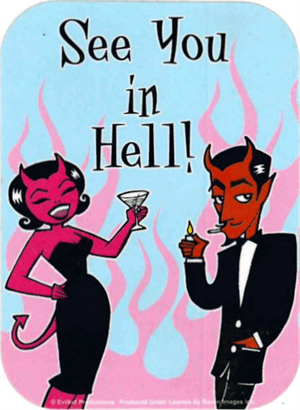 ''See You In Hell - Mini STICKER Clearance - 2'''' X 2 3/4''''''