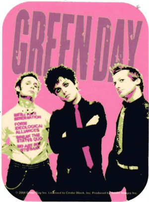 ''Green Day - Pink - Mini STICKER Clearance - 2'''' X 2 3/4''''''