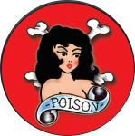 ''Poison Round STICKER Clearance - 2 1/2'''' Round''