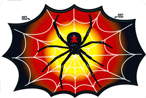 ''Spider in Web - Large - 4.5'''' x 6'''' - STICKER''