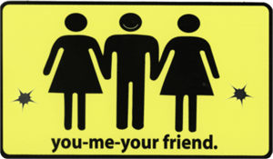 ''You-Me-Your Girlfriend - Large - 4.5'''' x 6'''' - STICKER''