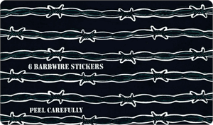 ''Barbed Wire - Large - 4.5'''' x 6'''' - STICKER''