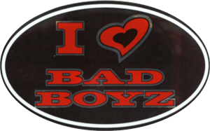 ''I Love Bad Boyz - Large - 4.5'''' x 6'''' - STICKER''