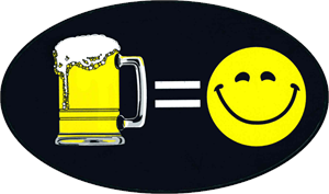 ''Beer = Happiness - Large - 4.5'''' x 6'''' - Stic''