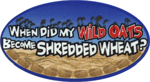 ''When Did My Wild Oats Become Shredded Wheat? - 3.5'''' x 2.5'''' - STICKER''