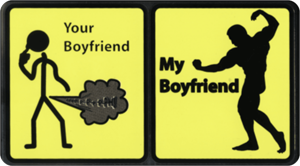 ''Your Boyfriend/My Boyfriend - Large - 4.5'''' x 6'''' - STICKER''