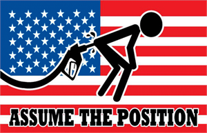 ''Assume The Position - Large - 6'''' x 4.5'''' - Rectangle STICKER''
