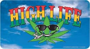 ''High Life - Large - 6'''' x 4.5'''' - Rectangle STICKER''