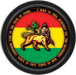 Rasta LION Round Stash Tin