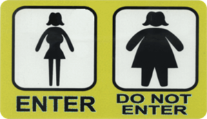 ''Enter - Do Not Enter - Large - 4.5'''' x 6'''' - STICKER''