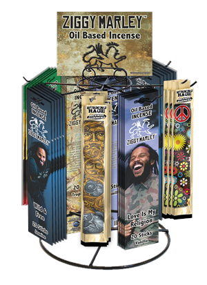 Ziggy Marley 24pk INCENSE and 12pc Burning Rage Ashcatcher Display