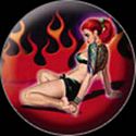 FLAMING PINUP BUTTON