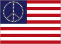 POSTCARD - USA PEACE FLAG