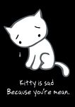 POSTCARD - KITTY MEAN