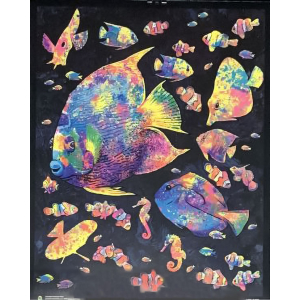 Painted Fish Mini Non-Flocked Black Light Poster - 16" x 20"