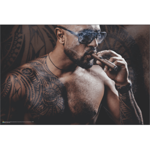 Cigar Smoke Poster 36" x 24"
