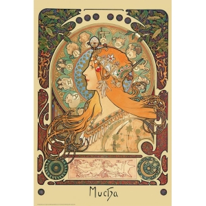 Alphonse Mucha - Zodiac Art Poster - 24" x 36"