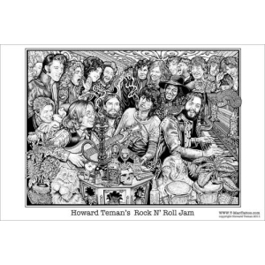 Rock N Roll Jam - Howard Teman Poster - 36" x 24"