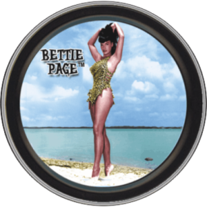Beach Bettie Page Round Stash Tin